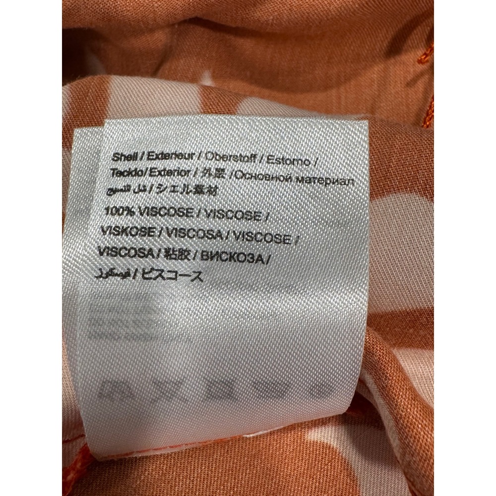 Farm Rio for Anthropologie Sun Motif One Shoulder Fringe Midi Dress Orange L NWT - Picture 13 of 13